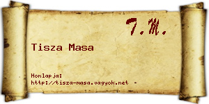 Tisza Masa névjegykártya
